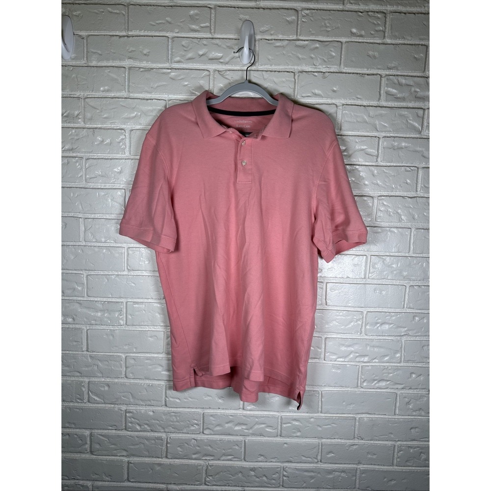 Men's Croft & Barrow Pink‎ Polo Shirt Size Large True Comfort